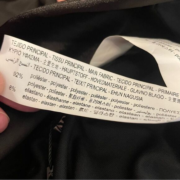 Zara Black Asymmetric Satin Trim Tuxedo Jumpsuit XS NWT - Picture 7 of 7